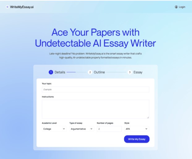 ai essai writer
