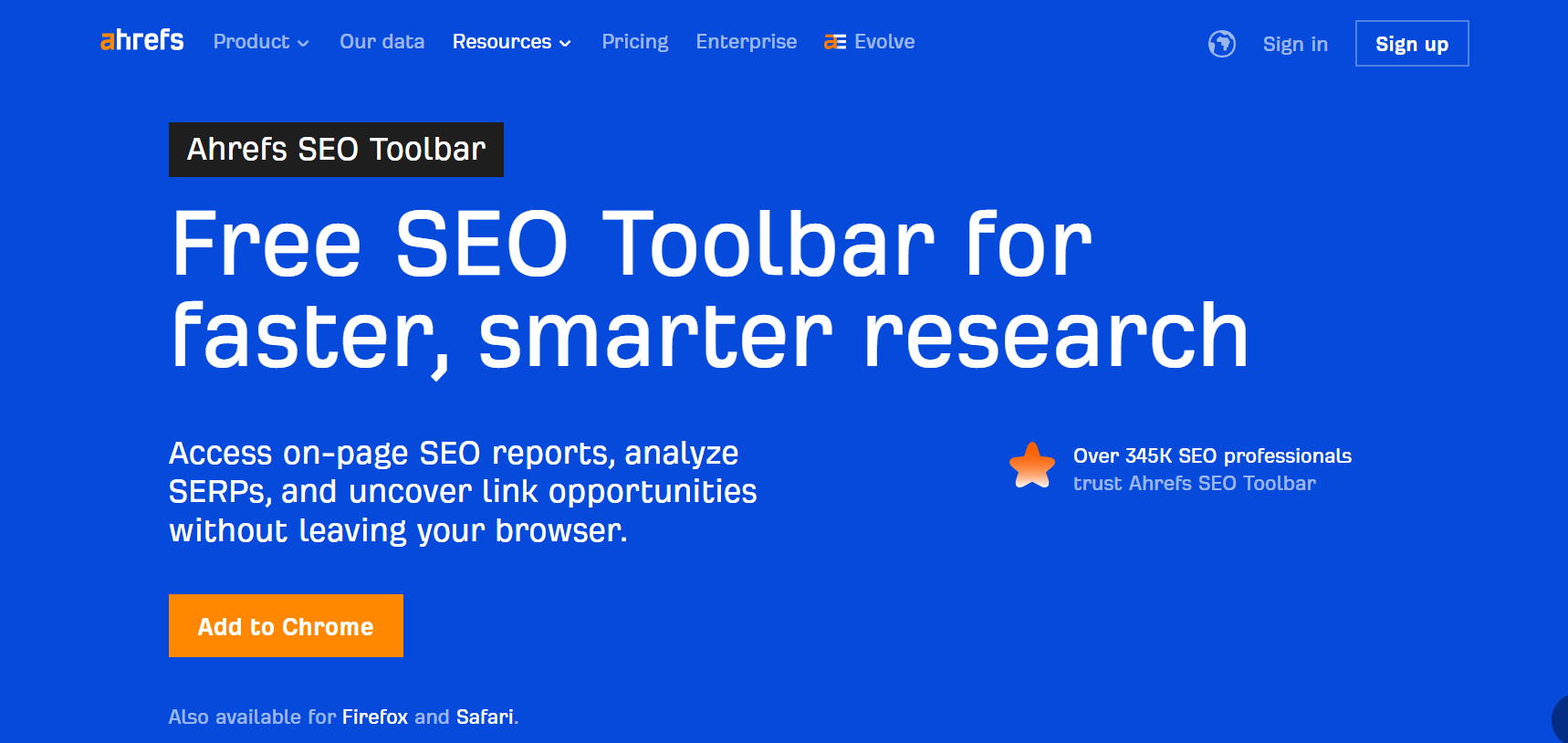 Ahrefs SEO Toolbar