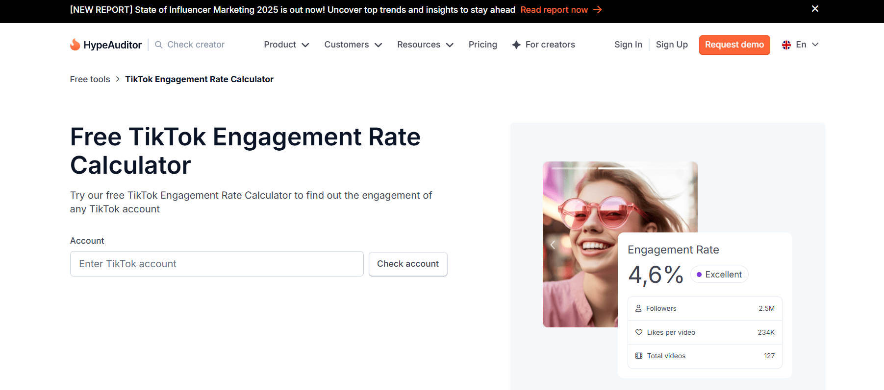 HypeAuditor TikTok Calculator