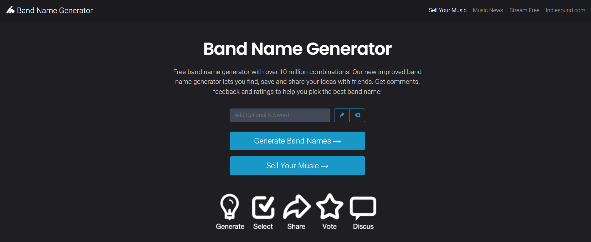 Indie Sound Name Generator