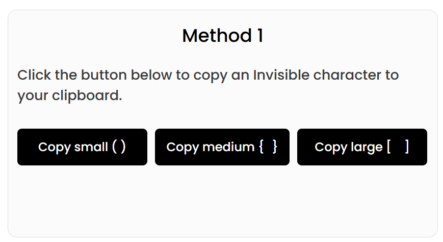 Invisible Character