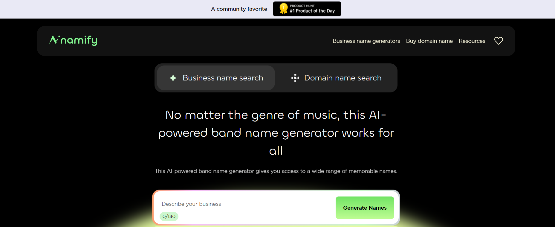Namify Music Band Name Generator