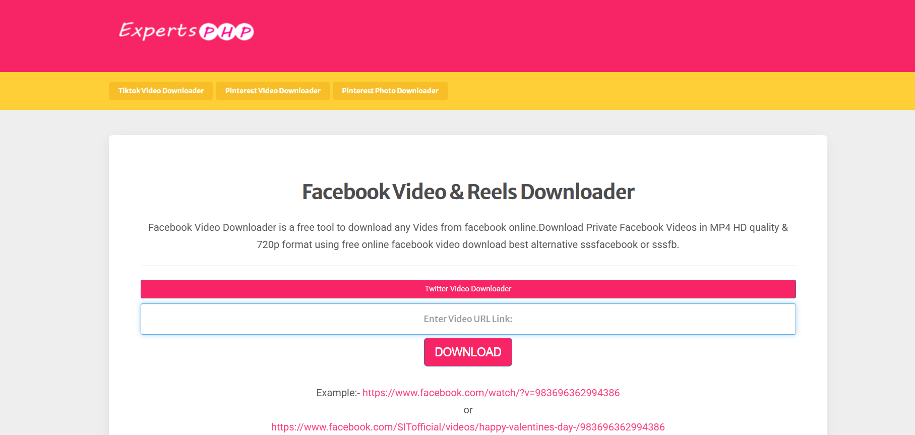 Reels Downloader by ExpertsPHP