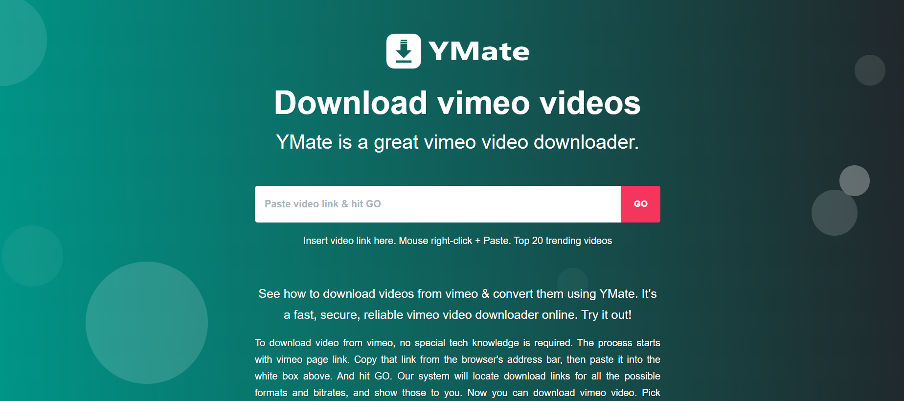 Y2Mate Vimeo Downloader