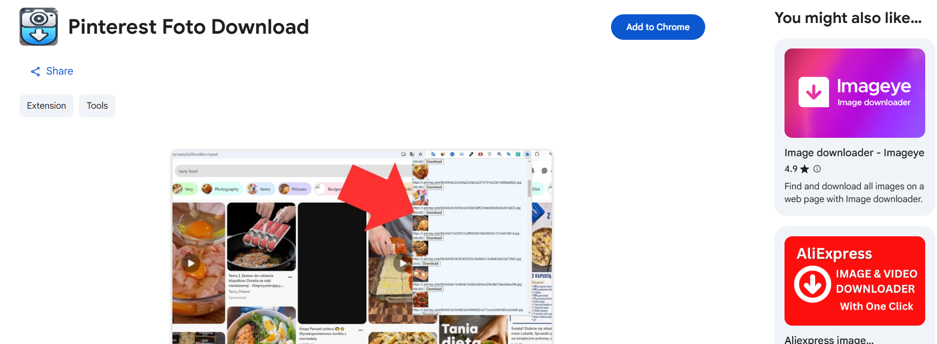 Pinterest Image Downloader Chrome Extension