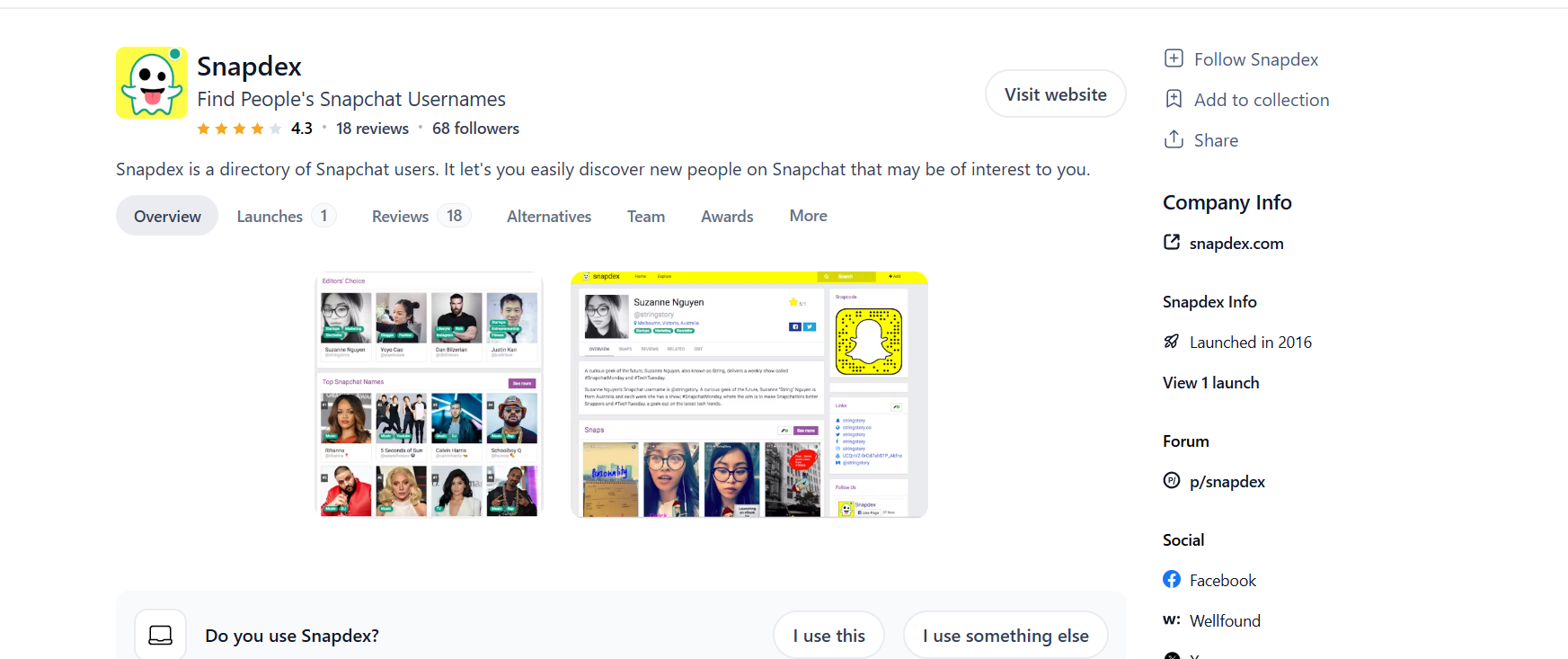 Snapdex