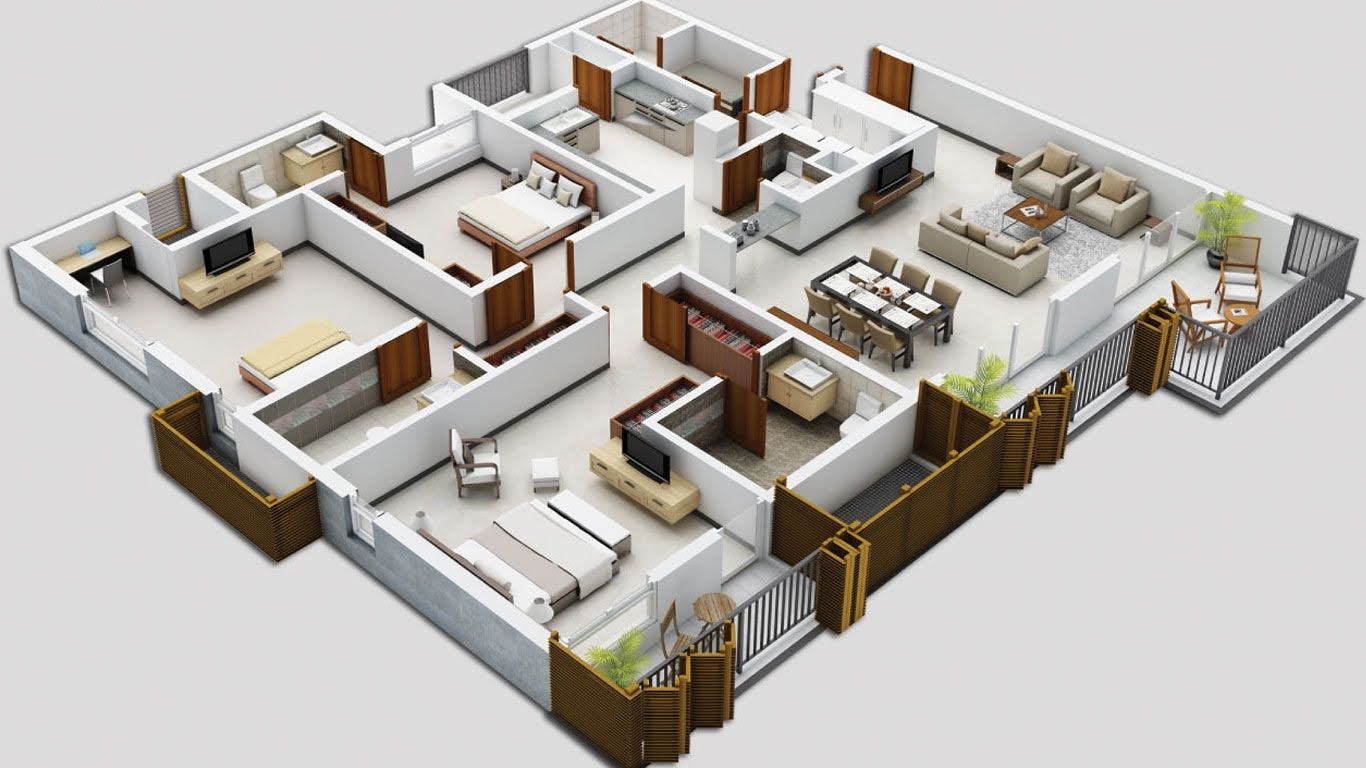 architectural floor plan presentation