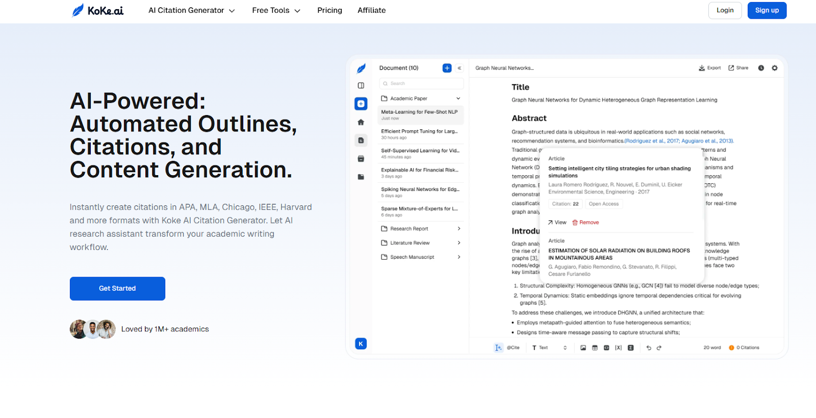 Koke AI's ACS Citation Generator