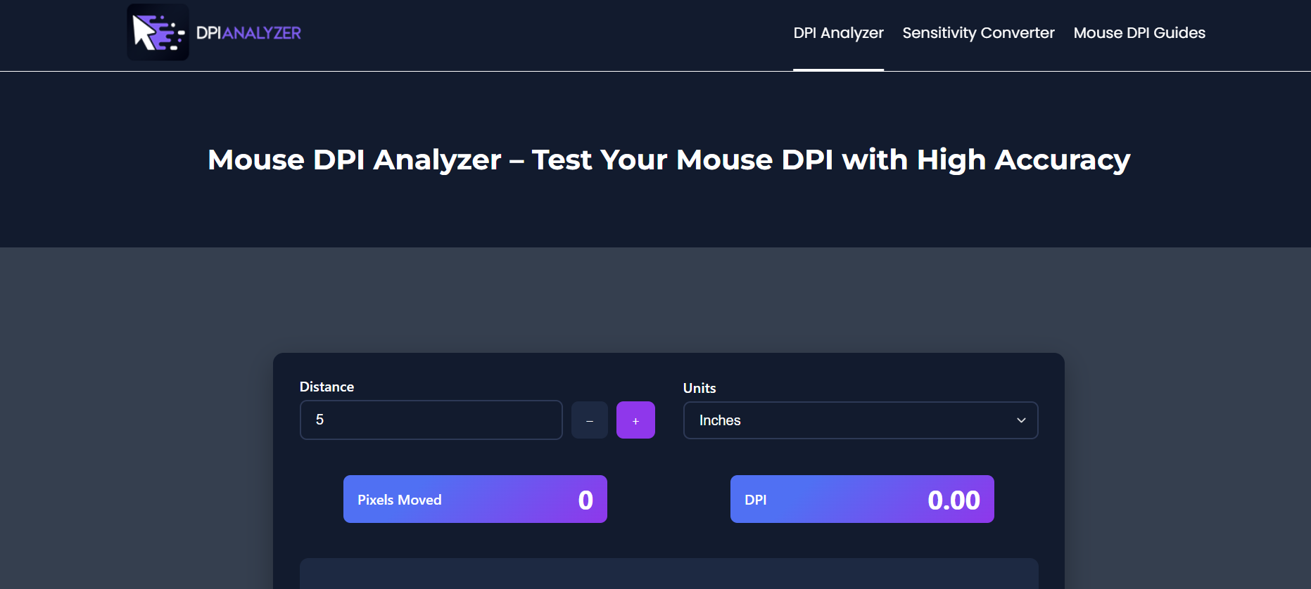 Mouse DPI Analyzers