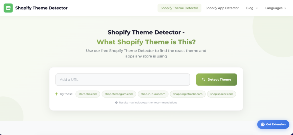 Shop Theme Detector