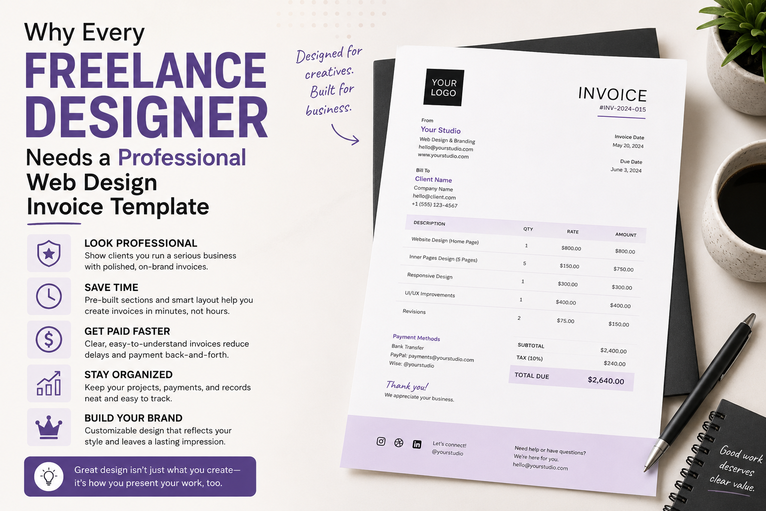 Professional Web Design Invoice Template
